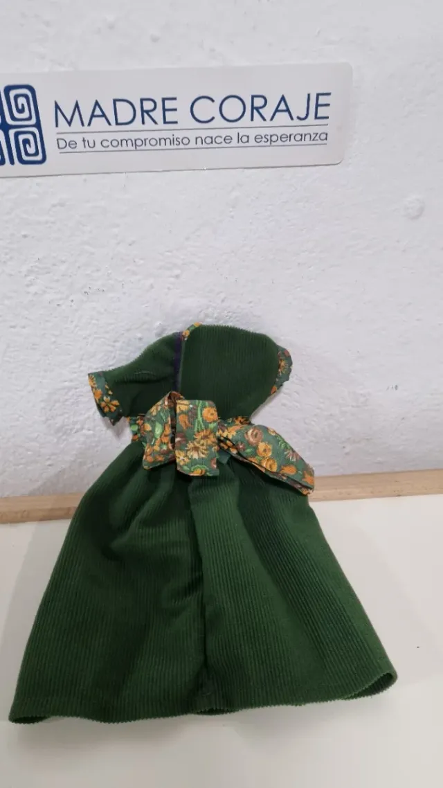 Vestido Nancy Años 70 Floral Verde