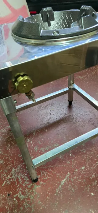 Cocina de gas comercial 3 fuegos