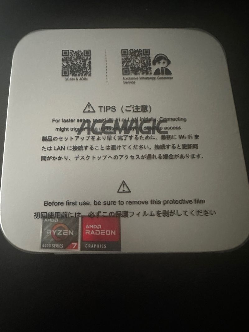 Mini PC ACEMAGIC 6800H 16GB DDR5 512GB NVMe