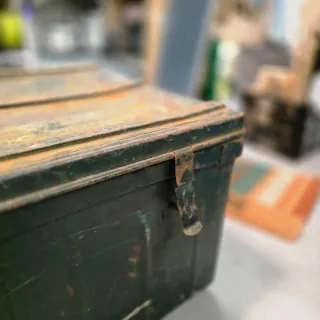 Baúl inglés IIGM - Militar Antiguo