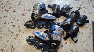 Patines en línea y protecciones Talla 34-37