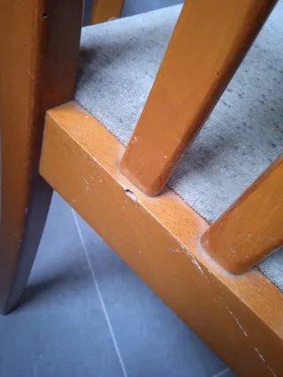 2 sillones vintage madera y tela