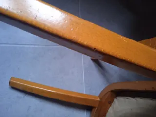 2 sillones vintage madera y tela