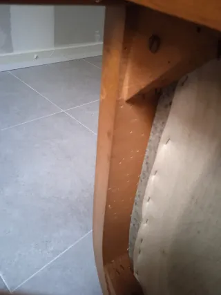 2 sillones vintage madera y tela