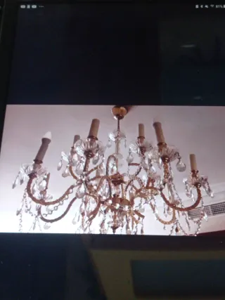 Lámpara de salón de cristal Swarovski