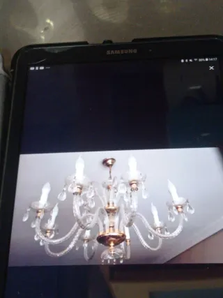 Lámpara de salón de cristal Swarovski