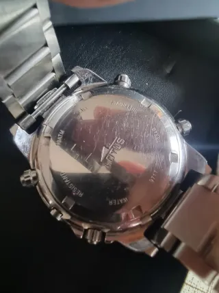 Reloj Lotus Cronógrafo Rojo y Plateado 9717