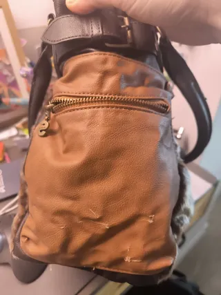 Bolso Desigual Marrón y Dorado