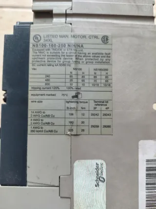 Merlin Gerin NS250 N Interruptor Caja Moldeada