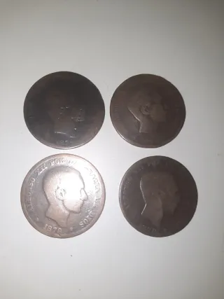 Moneda Alfonso XII 1879, las 4