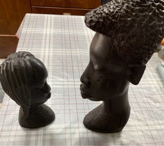 Pareja Figuras Madera Abano