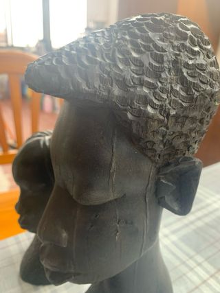 Pareja Figuras Madera Abano