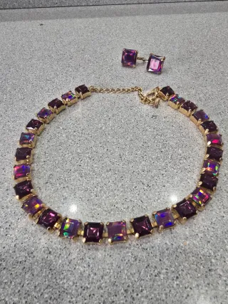 Conjunto Joyería Oro y Morado