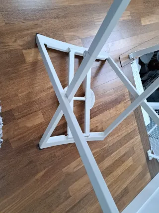 Tendedero de plástico plegable blanco como nuevo