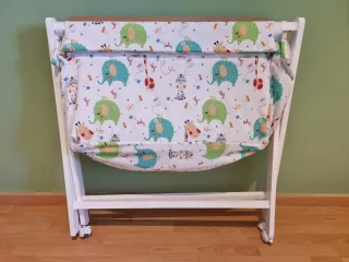 Mini cuna tijera con estampado infantil