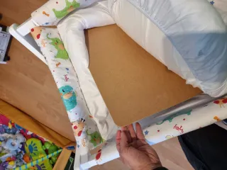 Mini cuna tijera con estampado infantil