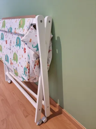 Mini cuna tijera con estampado infantil
