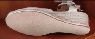 Sandalias cuña blancas