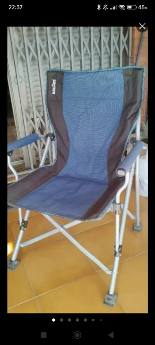 Coppia di sedie pieghevoli da campeggio