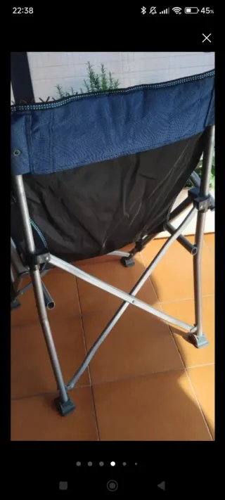 Coppia di sedie pieghevoli da campeggio