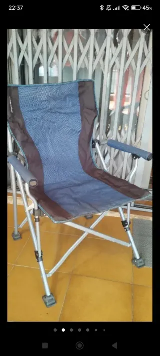 Coppia di sedie pieghevoli da campeggio