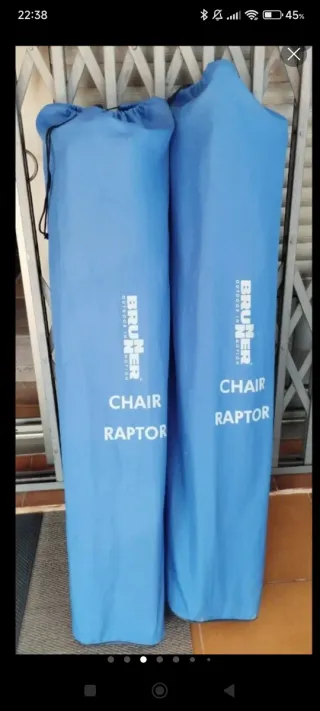 Coppia di sedie pieghevoli da campeggio