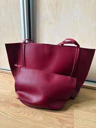 Bolso shopper/tote granate