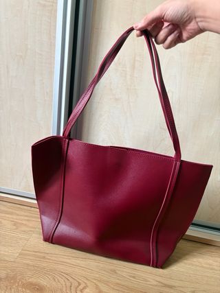 Bolso shopper/tote granate