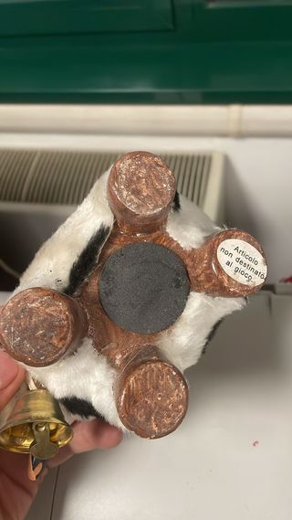 Salvadanaio Mucca Ceramica Decorata Campana