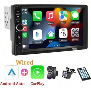 Autoradio 1 DIN 7″ Touchscreen – CarPlay & Android