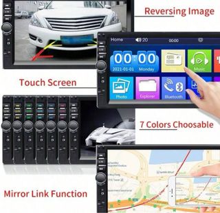 Autoradio 1 DIN 7″ Touchscreen – CarPlay & Android