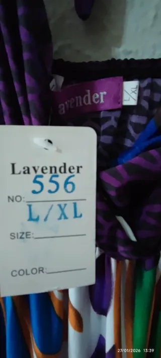 Vestido largo estampado multicolor talla L/XL