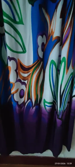 Vestido largo estampado multicolor talla L/XL