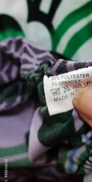 Vestido largo estampado multicolor talla L/XL