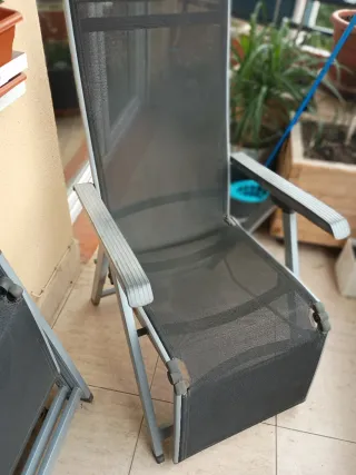 Sillones de camping/terraza rojos