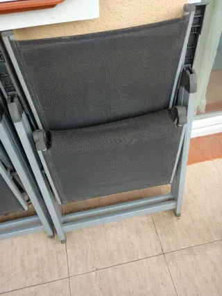 Sillones de camping/terraza rojos