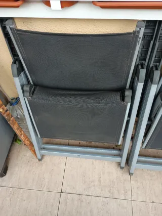 Sillones de camping/terraza rojos