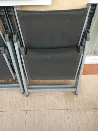 Sillones de camping/terraza rojos