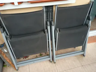 Sillones de camping/terraza rojos