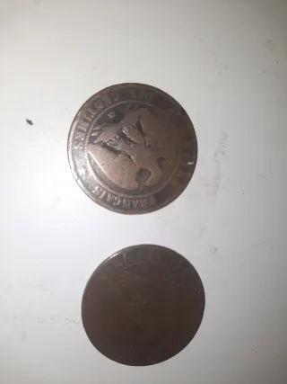 Moneda Napoleón III 1855 Las 2