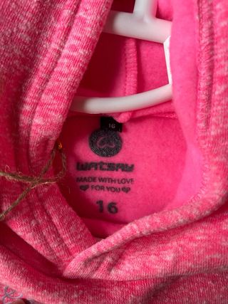 Sudadera rosa con capucha