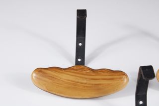 Set 4 appendini vintage anni ’60 legno e metallo