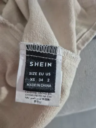 Top corto beige Shein taglia XS
