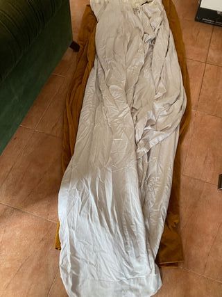 Par de Cortinas Terciopelo Grandes Doradas