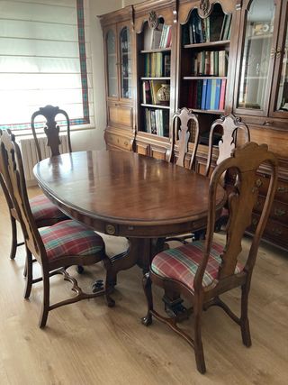 Mesa Comedor Extensible Nogal Macizo