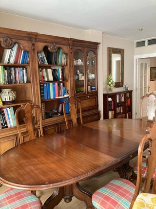 Mesa Comedor Extensible Nogal Macizo