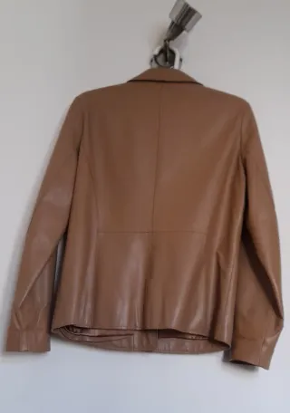 Chaqueta Cuero Any Time Mujer Marrón claro,