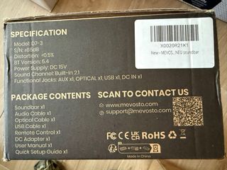 Barra Sonido Mevosto Mini D7