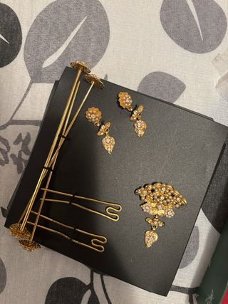 Peinetas Fallera Niña Doradas + Aderezo