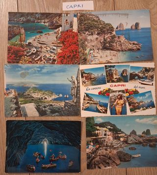 6 cartoline Capri viaggiate